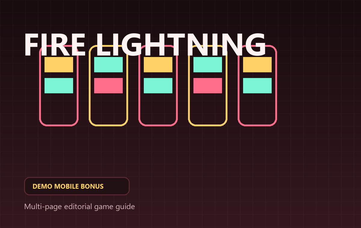 Fire Lightning game cover for demo mode, mobile play and bonus access